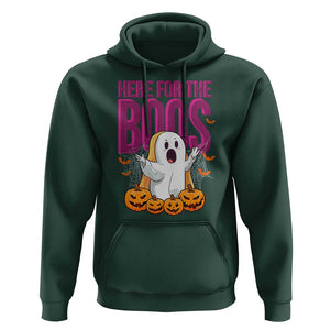 Boo Sheet Hoodie Here For The Boos Spooky Halloween Ghost Costume TS02 Dark Forest Green Print Your Wear