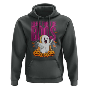 Boo Sheet Hoodie Here For The Boos Spooky Halloween Ghost Costume TS02 Dark Heather Print Your Wear