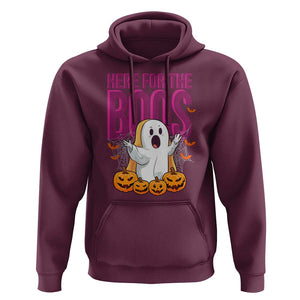 Boo Sheet Hoodie Here For The Boos Spooky Halloween Ghost Costume TS02 Maroon Print Your Wear