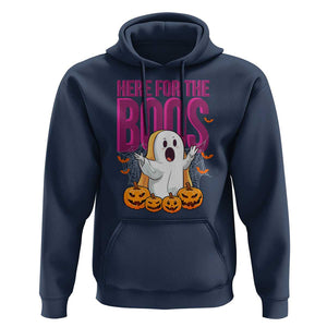 Boo Sheet Hoodie Here For The Boos Spooky Halloween Ghost Costume TS02 Navy Print Your Wear
