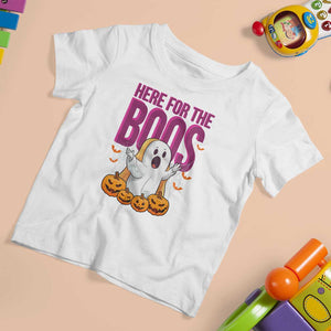 Boo Sheet T Shirt For Kid Here For The Boos Spooky Halloween Ghost Costume TS02 White Print Your Wear