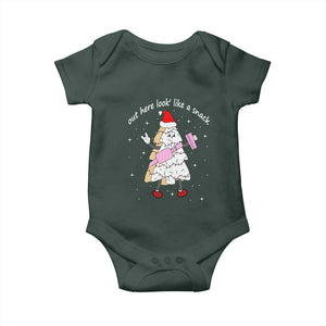 Boujee Christmas Tree Cake Baby Onesie Out Here Lookin' Like A Snack TS02 Print Your Wear