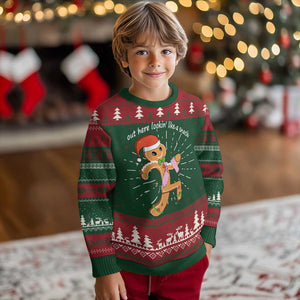 Boujee Gingerbread Man Ugly Christmas Sweater Out Here Lookin' Like A Snack TS02 Christmas Print Your Wear