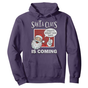 Funny Santa Christmas Hoodie That's What She Said Naughty Holiday Humor TS02 Purple Print Your Wear