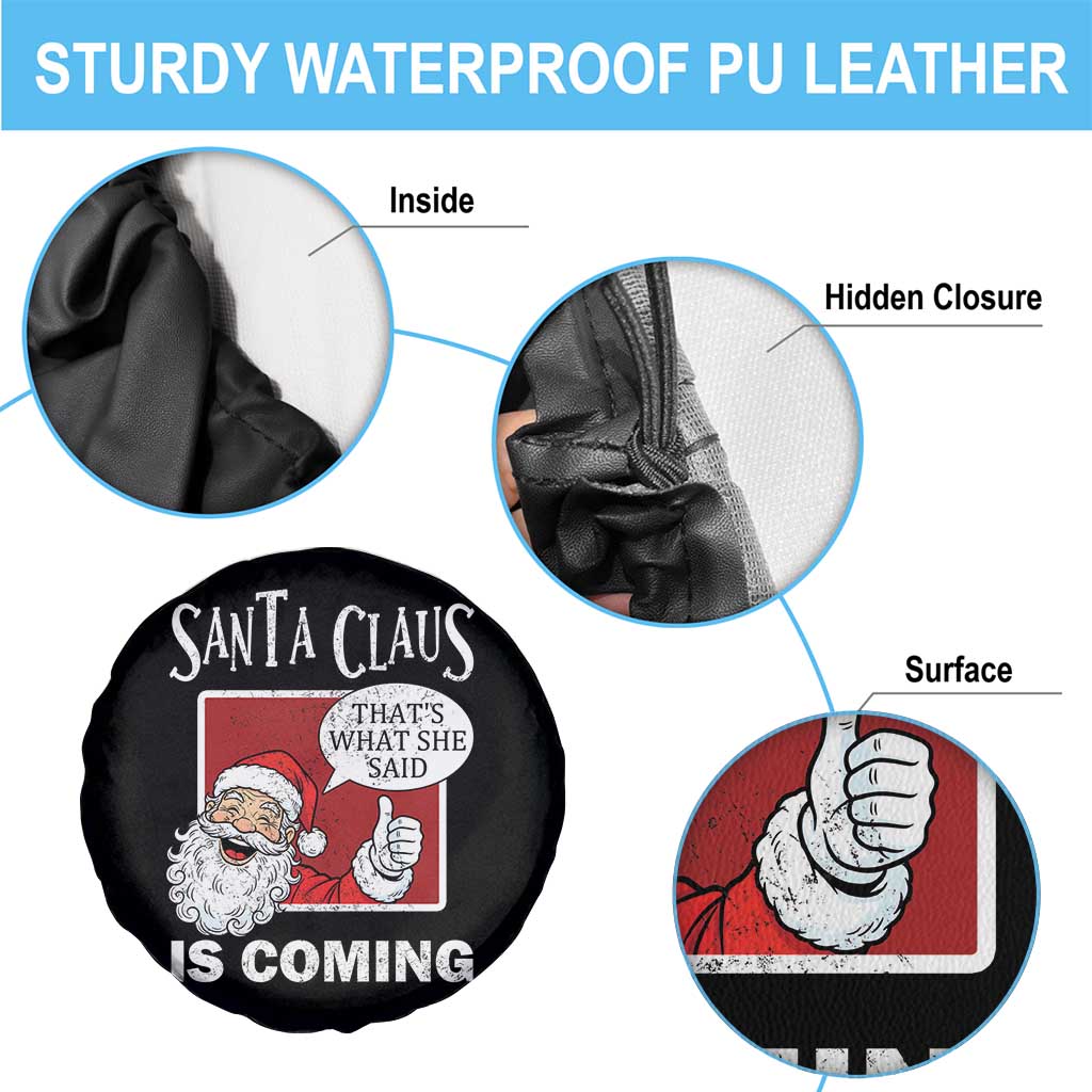 Funny Santa Christmas Spare Tire Cover That's What She Said Naughty Holiday Humor TS02 Print Your Wear