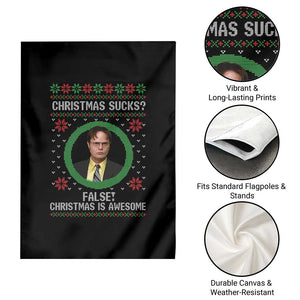 Christmas Sucks FALSE Christmas Is Awesome Garden Flag Funny Xmas Office Holiday Humor TS02 Print Your Wear