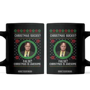 Christmas Sucks FALSE Christmas Is Awesome Coffee Mug Funny Xmas Office Holiday Humor TS02 Black Print Your Wear