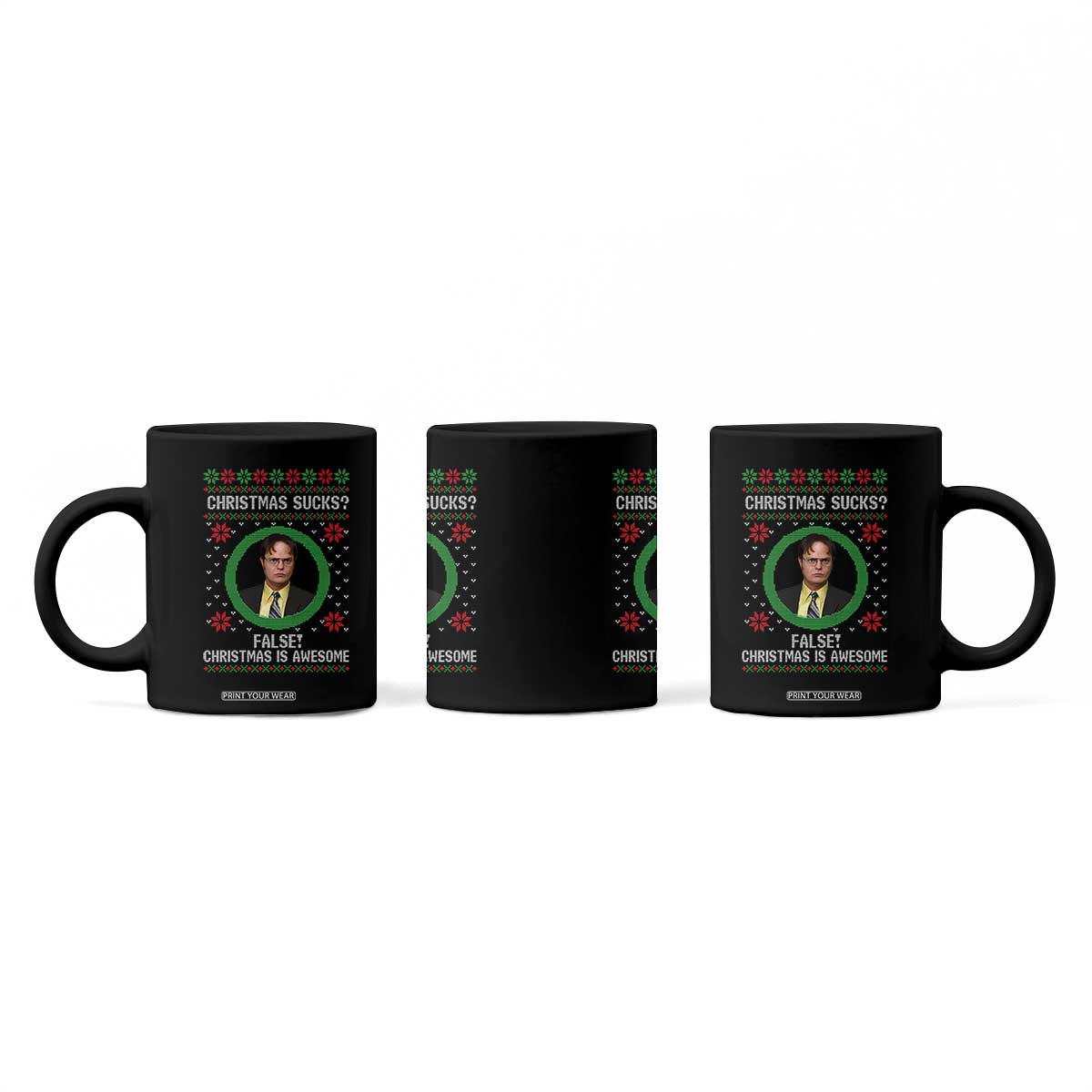 Christmas Sucks FALSE Christmas Is Awesome Coffee Mug Funny Xmas Office Holiday Humor TS02 Print Your Wear