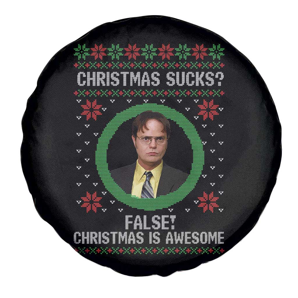 Christmas Sucks FALSE Christmas Is Awesome Spare Tire Cover Funny Xmas Office Holiday Humor TS02 Print Your Wear