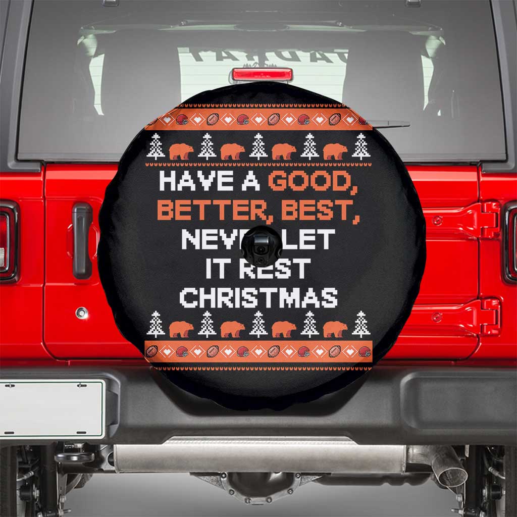Good Better Best Christmas Inspirational Spare Tire Cover Never Let It Rest CFB Sports Fans Ugly Sweater Style TS02 Black Print Your Wear