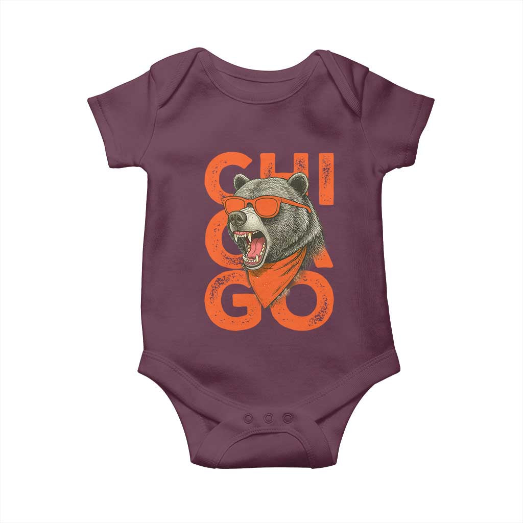Cool Chicago Pride Br Graphic Baby Onesie TS02 Maroon Print Your Wear