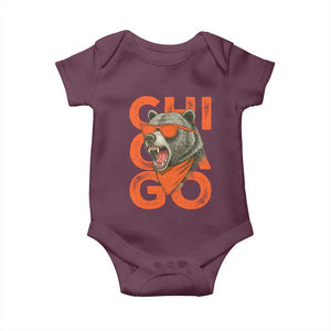 Cool Chicago Pride Br Graphic Baby Onesie TS02 Maroon Print Your Wear