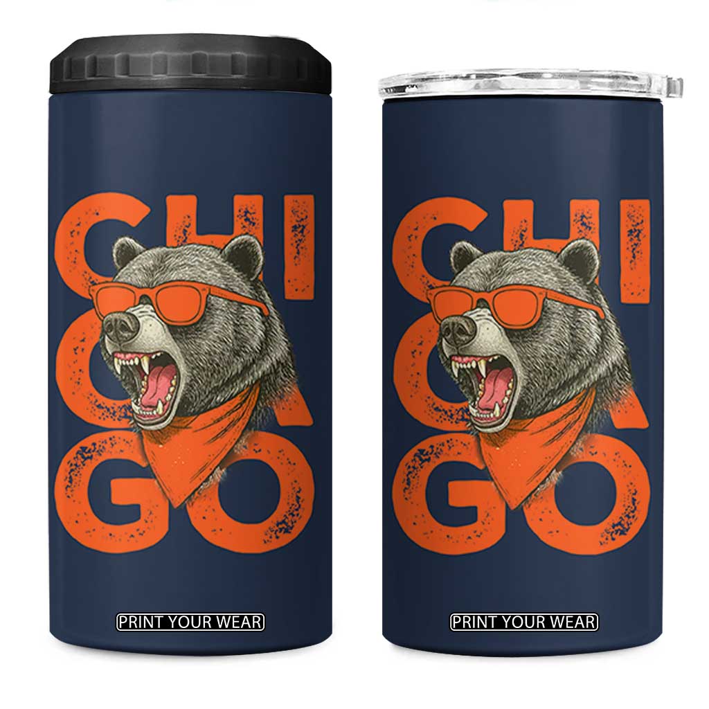 Cool Chicago Pride Br Graphic 4 in 1 Can Cooler Tumbler TS02 One Size: 16 oz Navy Print Your Wear