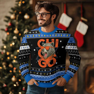 Cool Chicago Pride Br Graphic Hanukkah Ugly Sweater TS02 Black Blue Print Your Wear