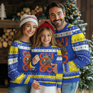 Cool Chicago Pride Br Graphic Hanukkah Ugly Sweater TS02 Royal Blue Gold Print Your Wear