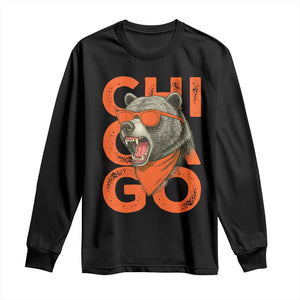 Cool Chicago Pride Long Sleeve Shirt Fierce Bear Graphic TS02 Black Print Your Wear