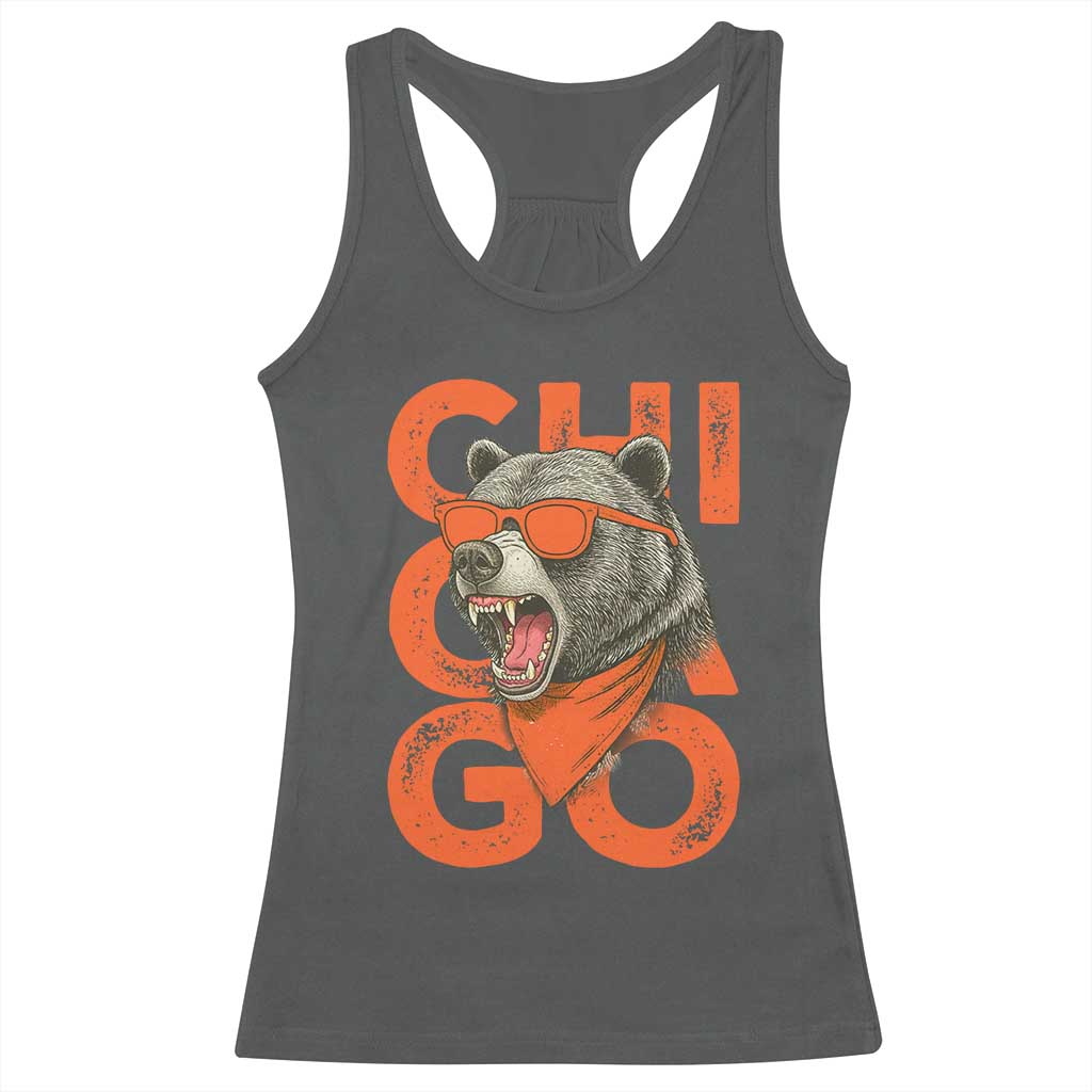 Cool Chicago Pride Br Graphic Racerback Tank Top TS02 Dark Heather Print Your Wear