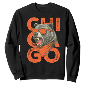 Cool Chicago Pride Sweatshirt Fierce Bear Graphic TS02 Black Print Your Wear
