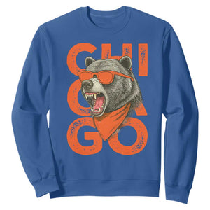 Cool Chicago Pride Sweatshirt Fierce Bear Graphic TS02 Royal Blue Print Your Wear