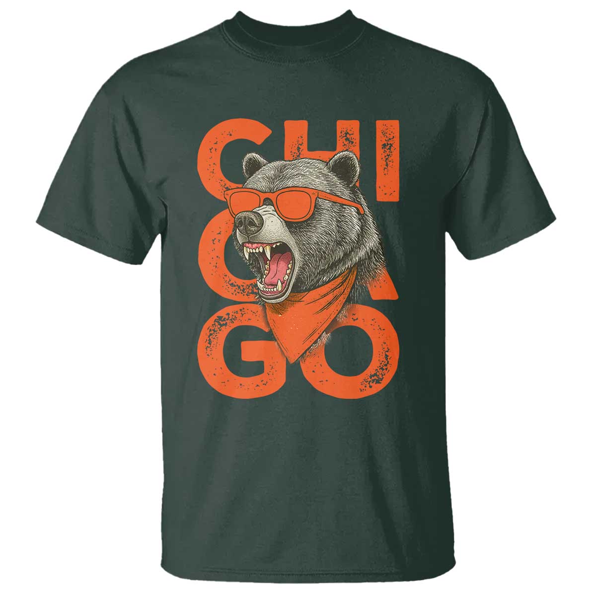 Cool Chicago Pride Br Graphic T Shirt TS02 Dark Forest Green Print Your Wear