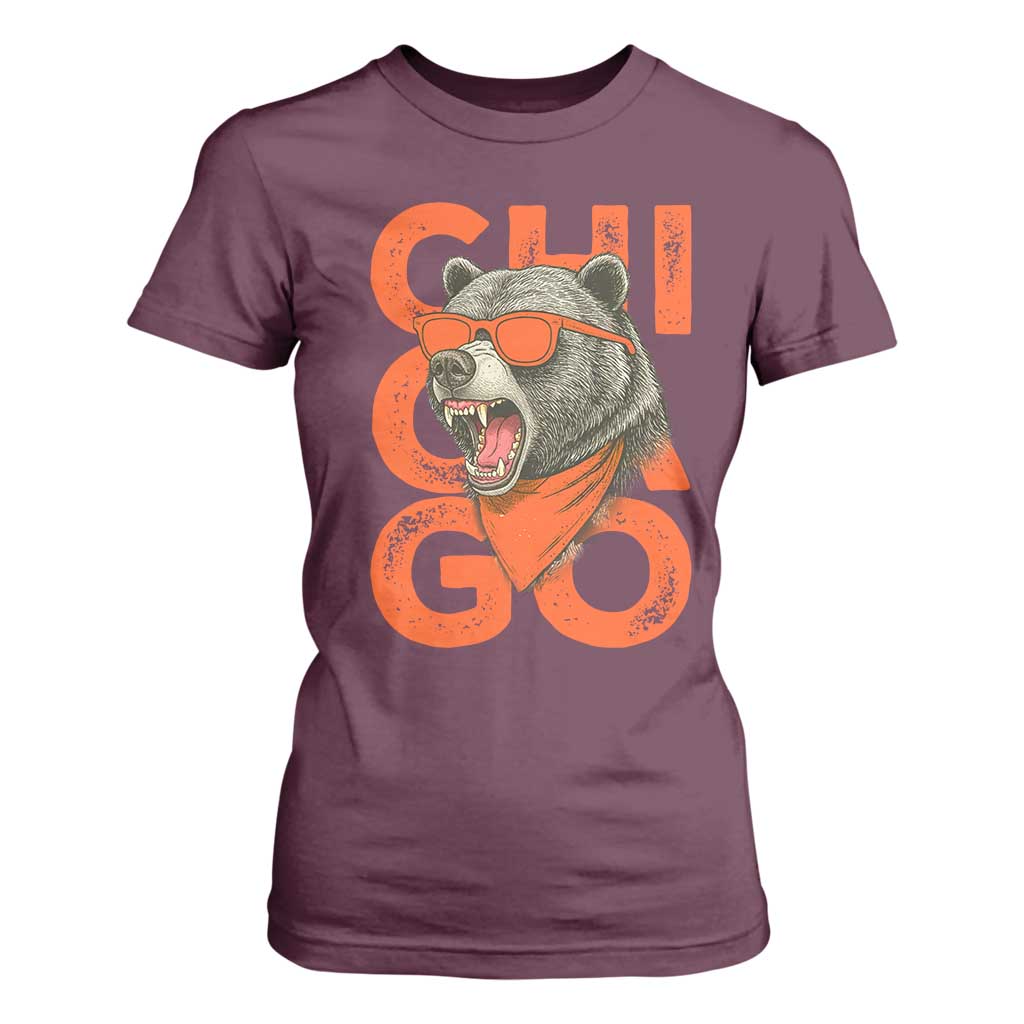 Cool Chicago Pride Br Graphic T Shirt For Women TS02 Maroon Print Your Wear