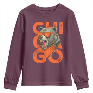 Cool Chicago Pride Br Graphic Youth Sweatshirt TS02 Maroon Print Your Wear