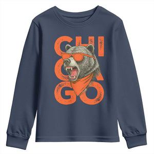 Cool Chicago Pride Br Graphic Youth Sweatshirt TS02 Navy Print Your Wear
