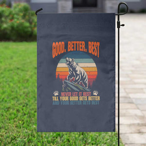 Retro Mountain Bear Outdoor Adventure Garden Flag Good Better Best Inspiration Motivation TS02 Print Your Wear