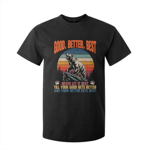 Retro Mountain Bear Outdoor Adventure T Shirt For Kid Good Better Best Inspiration Motivation TS02 Black Print Your Wear