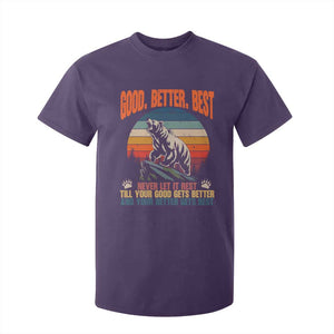 Retro Mountain Bear Outdoor Adventure T Shirt For Kid Good Better Best Inspiration Motivation TS02 Purple Print Your Wear
