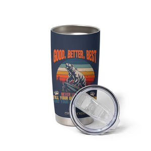 Retro Mountain Bear Outdoor Adventure Tumbler Cup Good Better Best Inspiration Motivation TS02 Print Your Wear