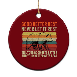 Good Better Best Motivational Ceramic Ornament Retro Never Let It Rest TS02 1pc Red Print Your Wear