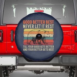 Good Better Best Motivational Spare Tire Cover Retro Never Let It Rest TS02 Navy Print Your Wear