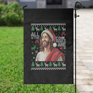 Funny Jesus Birthday Garden Flag All the Cool People Are Born in December TS02 Print Your Wear