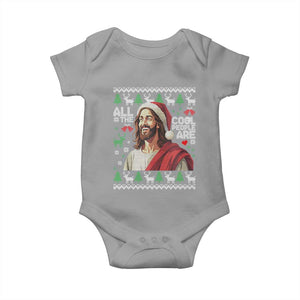 Funny Jesus Birthday Baby Onesie All the Cool People Are Born in December TS02 Sport Gray Print Your Wear