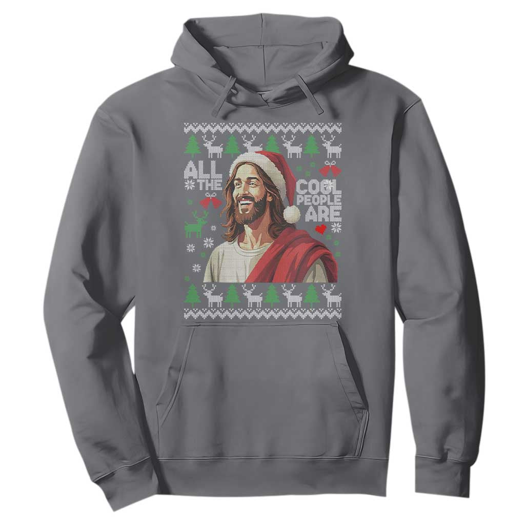 Funny Jesus Birthday Hoodie All the Cool People Are Born in December TS02 Charcoal Print Your Wear
