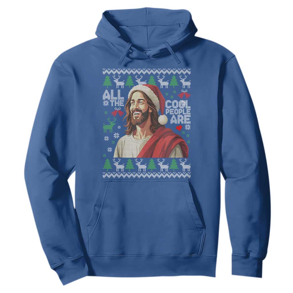 Funny Jesus Birthday Hoodie All the Cool People Are Born in December TS02 Royal Blue Print Your Wear