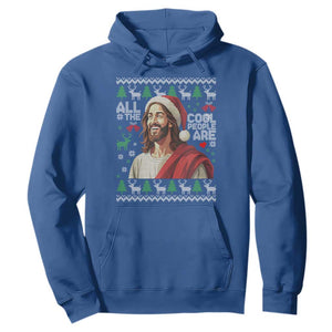 Funny Jesus Birthday Hoodie All the Cool People Are Born in December TS02 Royal Blue Print Your Wear