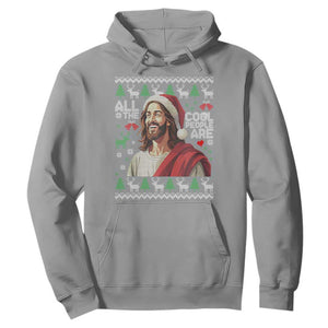 Funny Jesus Birthday Hoodie All the Cool People Are Born in December TS02 Sport Gray Print Your Wear