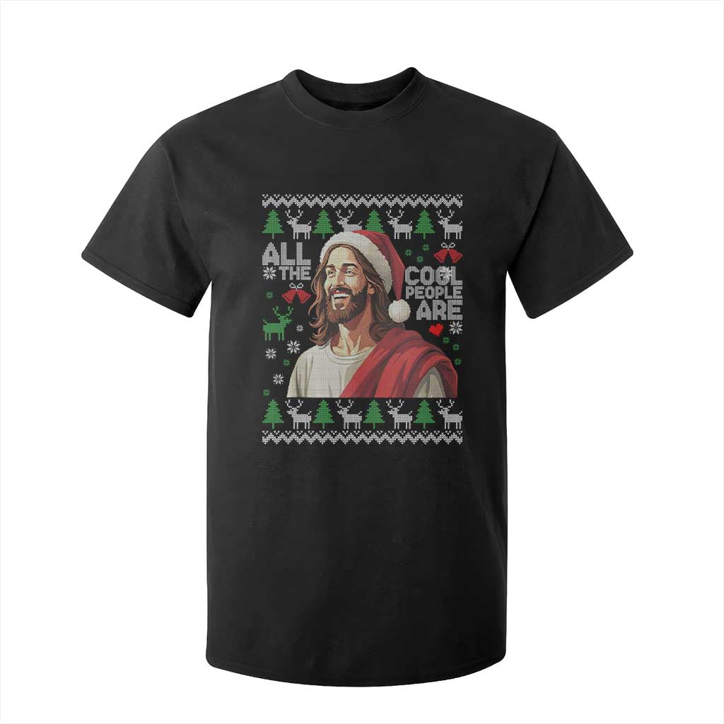 Funny Jesus Birthday T Shirt For Kid All the Cool People Are Born in December TS02 Black Print Your Wear