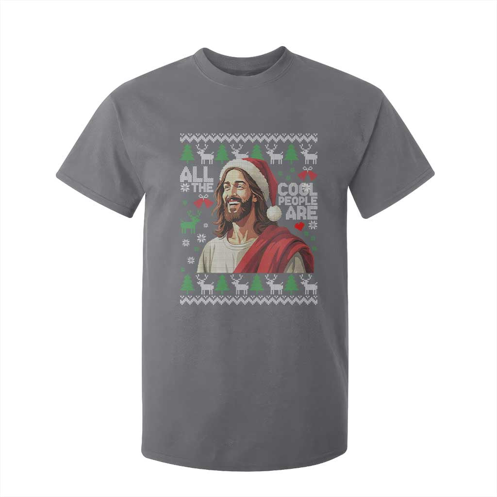 Funny Jesus Birthday T Shirt For Kid All the Cool People Are Born in December TS02 Charcoal Print Your Wear