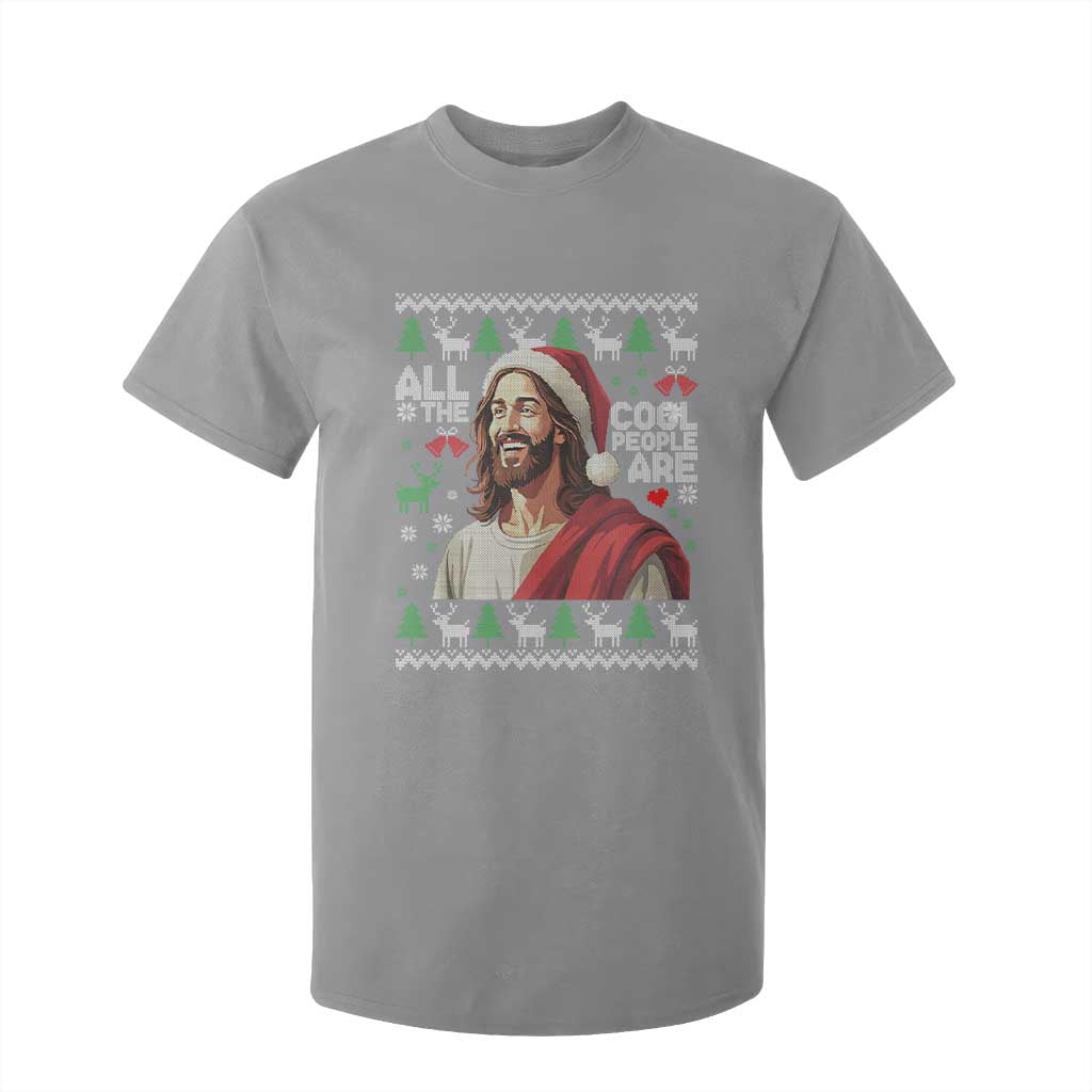 Funny Jesus Birthday T Shirt For Kid All the Cool People Are Born in December TS02 Sport Gray Print Your Wear
