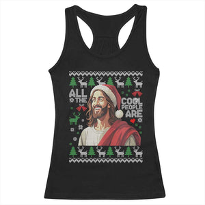 Funny Jesus Birthday Racerback Tank Top All the Cool People Are Born in December TS02 Black Print Your Wear