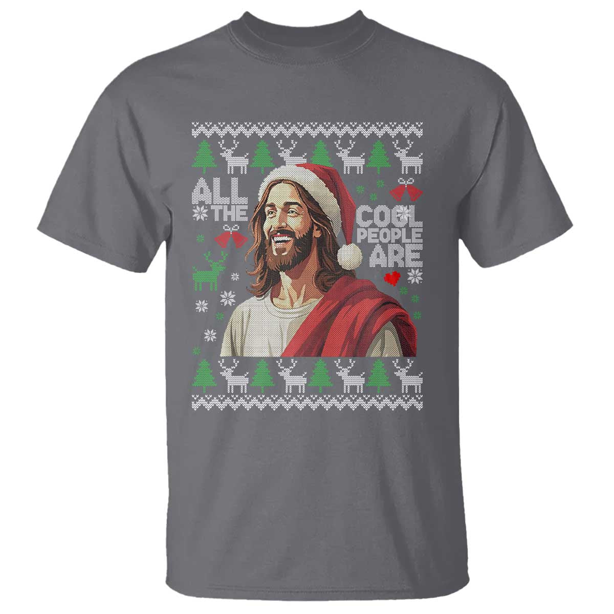 Funny Jesus Birthday T Shirt All the Cool People Are Born in December TS02 Charcoal Print Your Wear