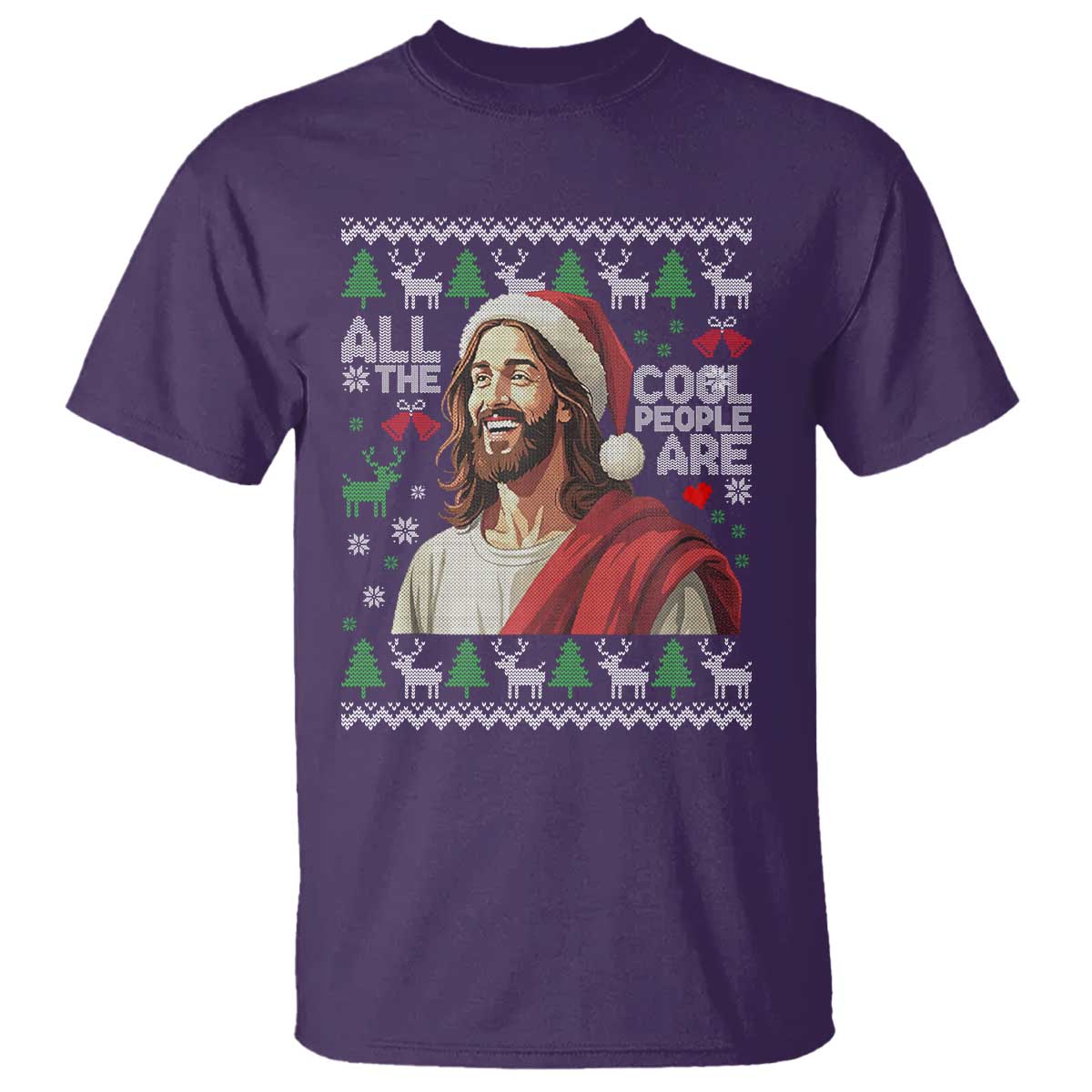 Funny Jesus Birthday T Shirt All the Cool People Are Born in December TS02 Purple Print Your Wear
