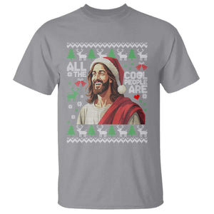 Funny Jesus Birthday T Shirt All the Cool People Are Born in December TS02 Sport Gray Print Your Wear