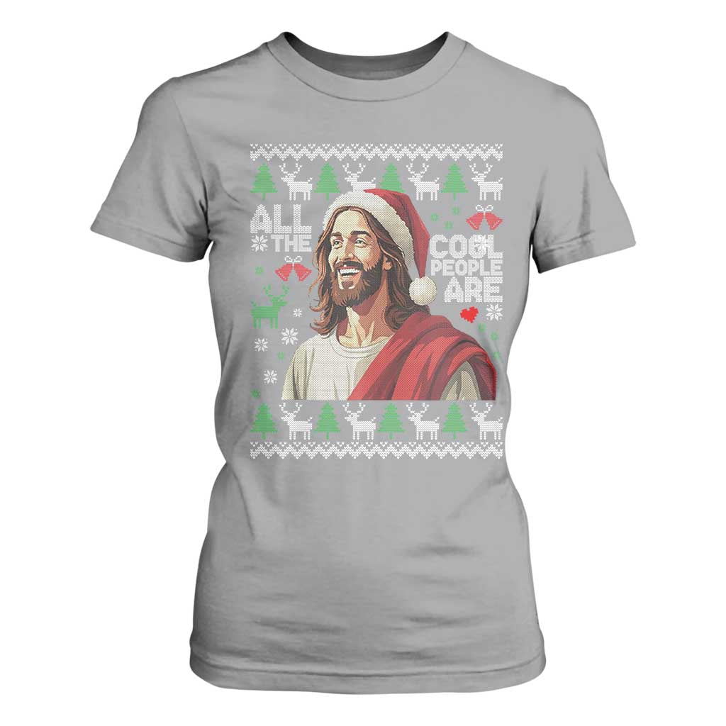 Funny Jesus Birthday T Shirt For Women All the Cool People Are Born in December TS02 Sport Gray Print Your Wear