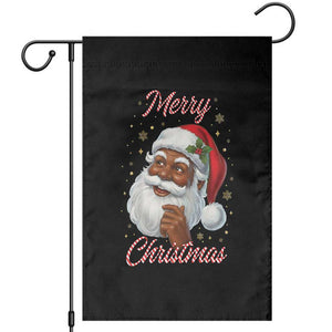 Merry Christmas Black Santa Claus Garden Flag Retro Nostalgic Festive Holiday TS02 Black Print Your Wear