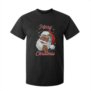 Merry Christmas Black Santa Claus T Shirt For Kid Retro Nostalgic Festive Holiday TS02 Black Print Your Wear