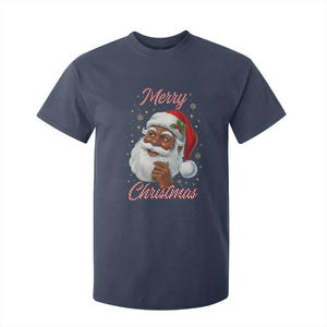 Merry Christmas Black Santa Claus T Shirt For Kid Retro Nostalgic Festive Holiday TS02 Navy Print Your Wear